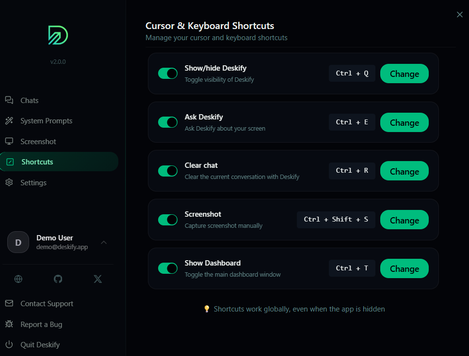 Shortcuts you control
